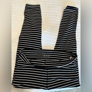 ATHLETA Black and White striped leggings